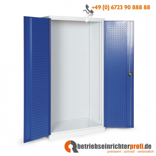 Taurotrade Lochplattenschrank mit glattem Rückwand, H 1950 x B 1000 x T 600 mm