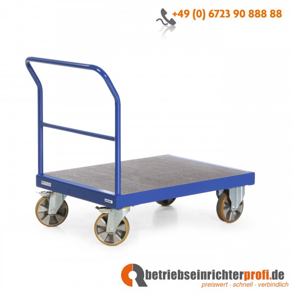 Rotauro Schwerlast-Plattformwagen, Ladefläche 1000 × 700, Traglast 2200 kg, mit 1 Schiebebügel