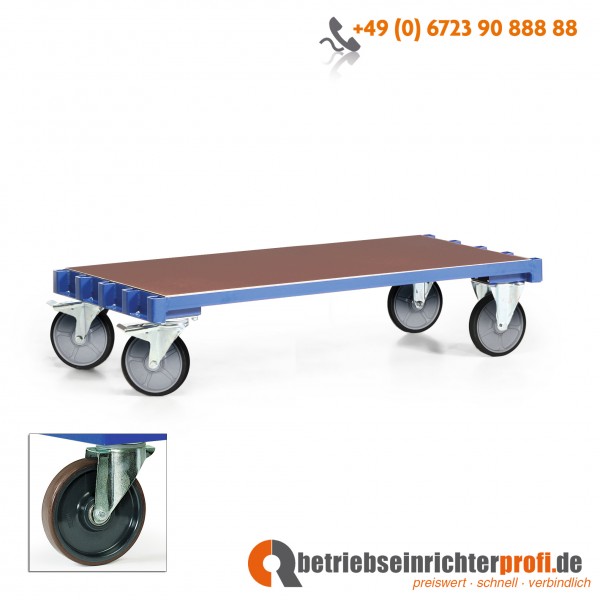 Rotauro Plattenwagen Basismodell, Ladefläche 1500 x 700 mm, für max. 5 Bügel, Traglast 600 kg