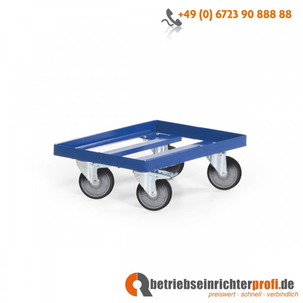 Rotauro Transportroller aus Winkeleisen für 1 Transportkasten 600 × 400 mm, Traglast 350 kg