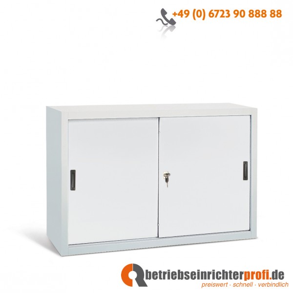 Taurotrade Werkzeugschrank mit 1 Fachboden und Schiebetüren,  H 750 × B 1200 × T 450 mm