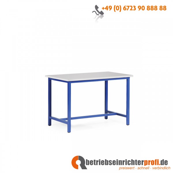 Taurotec Arbeitstisch mit Spanplatte mit Melaninharz-Beschichtung, Traglast 750 kg, 1200 × 700 mm