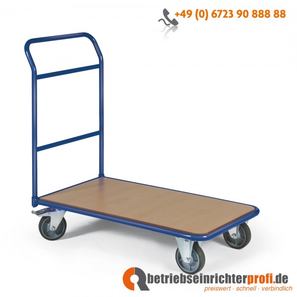 Tauroflex Magazinwagen basic, Ladefläche 1000 × 600 mm, Traglast 350 kg, 1 Schiebebügel