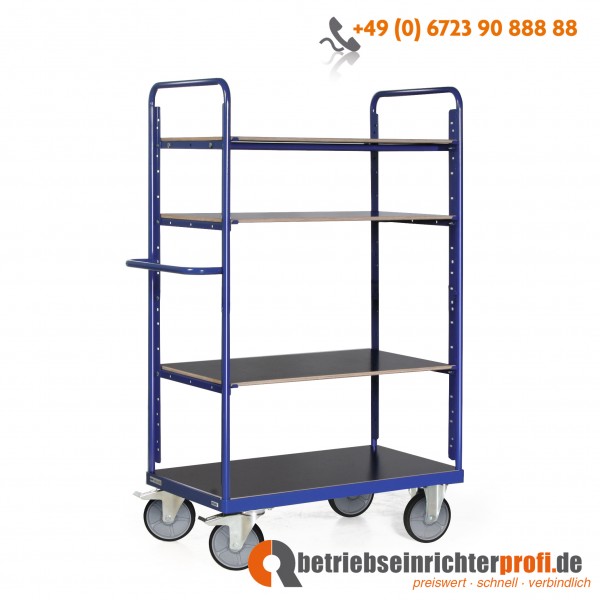 Tauroflex Etagenwagen mit 4 Ladeflächen 1000 × 600, Traglast 600 kg, Gesamthöhe 1800 mm