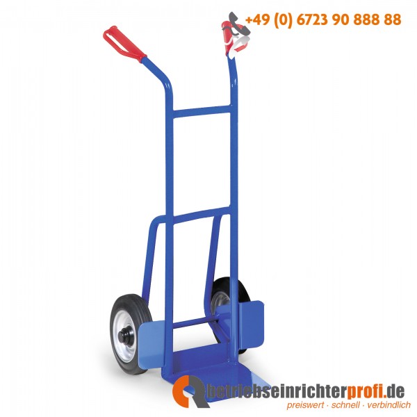 Rotauro Stahlrohr-Stapelkarre, Ladefläche 280 x 250 mm, Vollgummireifen, Rollenlager, Traglast 200 kg