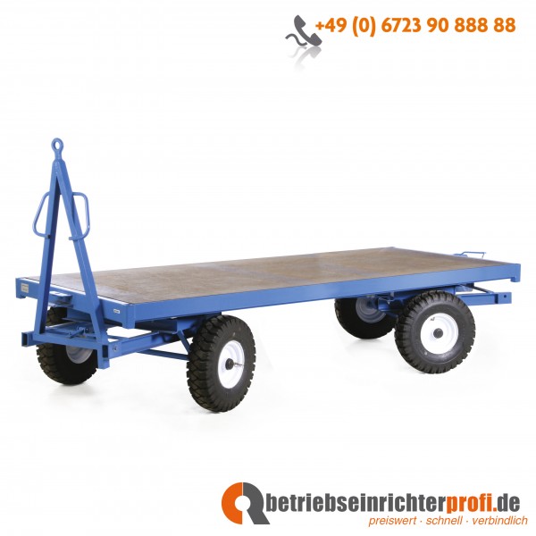 Rotauro Industrieanhänger, Ladefläche 3000 x 1500 mm, Traglast 5000 kg, mit Luftbereifung u. Doppel-Drehschemel-Lenkung